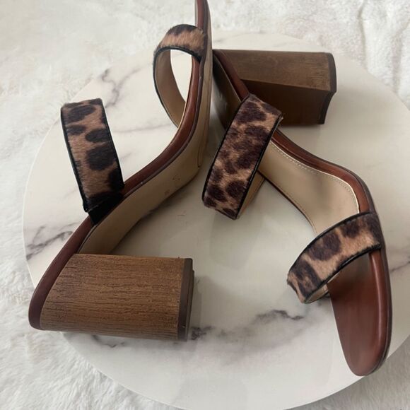 Unisa Yaara 2 Leopard Strappy Block Heel Sandals SZ 9M Chic Cute Party Summer - Picture 5 of 8